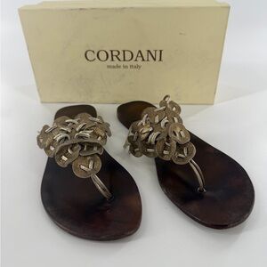 Cordani Women's Gold Metallic Sandals